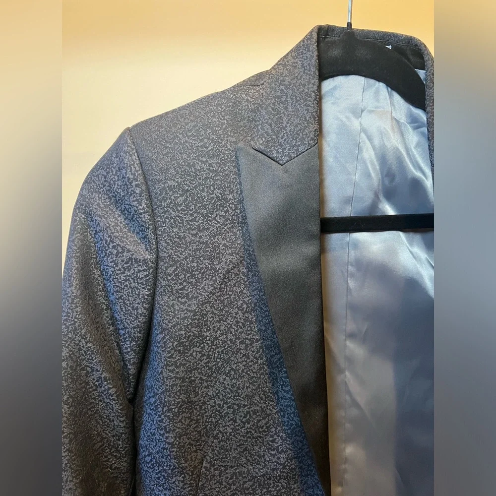 Calvin Klein Charcoal Gray‎ and Black Blazer